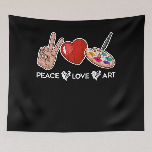 Item preview, Peace Love Art Gift For Art Teacher Funny Present designed and sold by oounitluca.