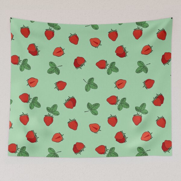 Item preview, fresh summer strawberries pattern designed and sold by TrueType.