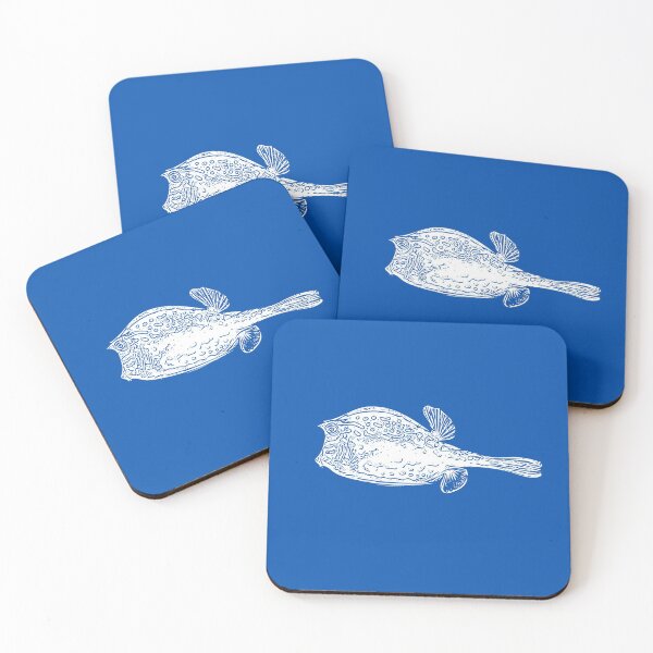 Item preview, White Print of a Scrawled Cowfish designed and sold by designsasstultd.