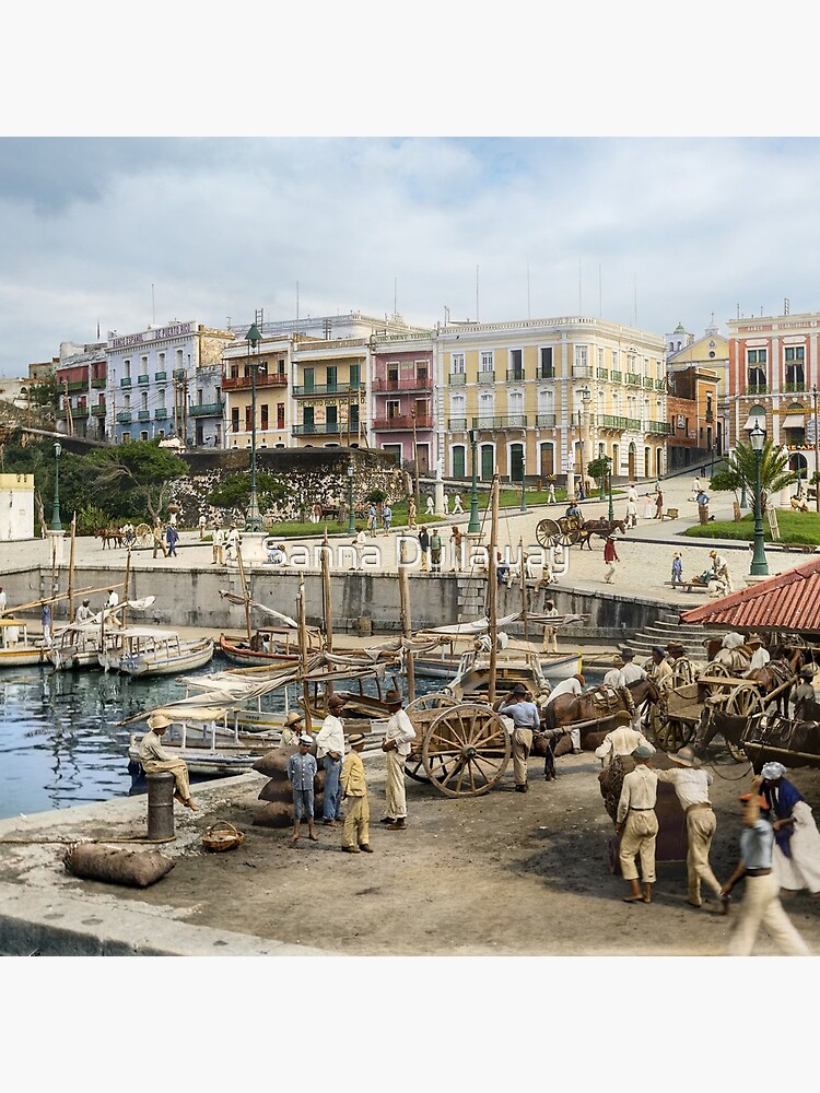 Old San Juan Marina, Puerto Rico in the year 1903 by SannaDullaway