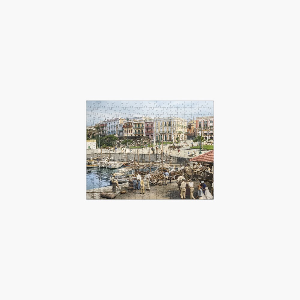 Old San Juan Marina, Puerto Rico in the year 1903 Jigsaw Puzzle