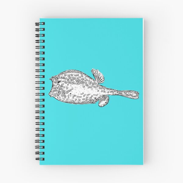 Item preview, White over Black Print of a Scrawled Cowfish designed and sold by designsasstultd.