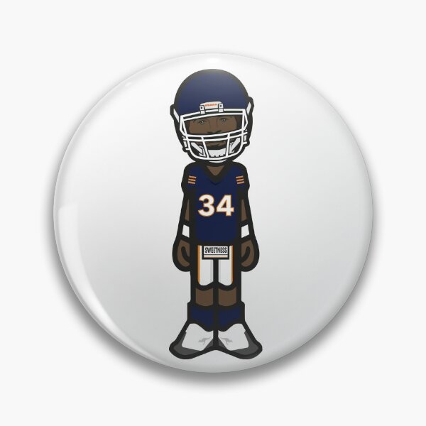 Item preview, Walter Payton Sweetness Chicago 34 Navy Illustration designed and sold by Bear Creative.