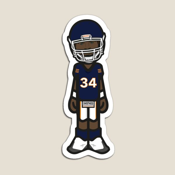 Item preview, Walter Payton Sweetness Chicago 34 Navy Illustration designed and sold by Bear Creative.