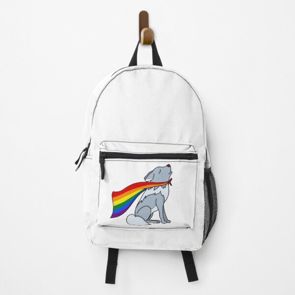 Item preview, Cute Wolf Rainbow Pride Flag designed and sold by EarpBands.