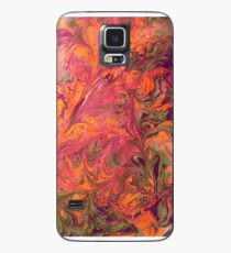 Marmor | Persimmon und Pflaume Hülle & Klebefolie für Samsung Galaxy