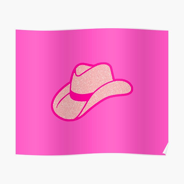 "Pink glitter cowboy hat" Poster for Sale by Als10806 Redbubble
