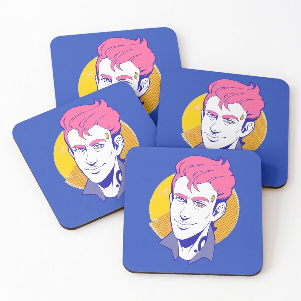 Item preview, Atlas Rhys on blue background | Borderlands fan art designed and sold by warmfuzzylogic.