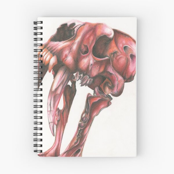 Item preview, Red Saber Tooth Tiger Skull designed and sold by laurenspangler.
