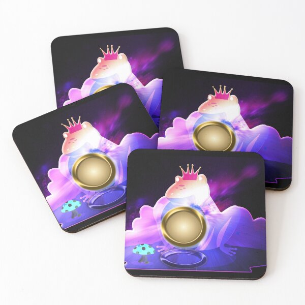 Item preview, blacklight frog hypercolor - frog on a mushroom galaxy designed and sold by Long Exposure.