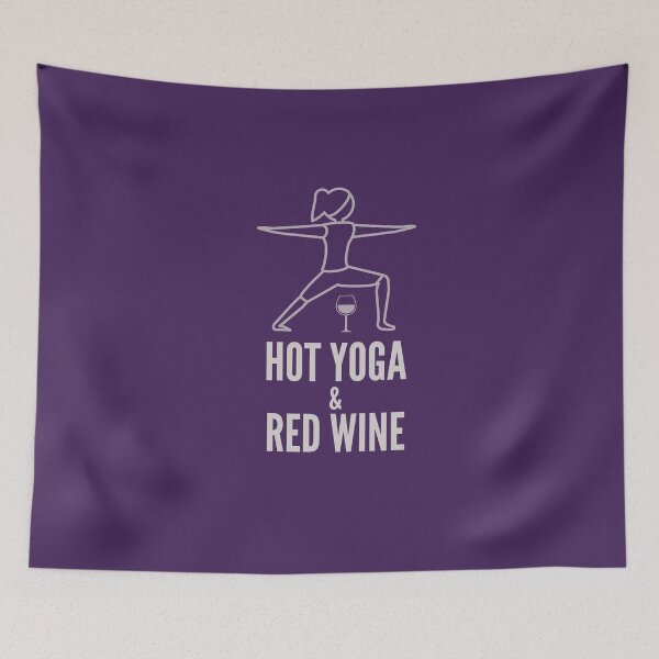 Item preview, Hot Yoga & Red Wine designed and sold by FishWorldwide.