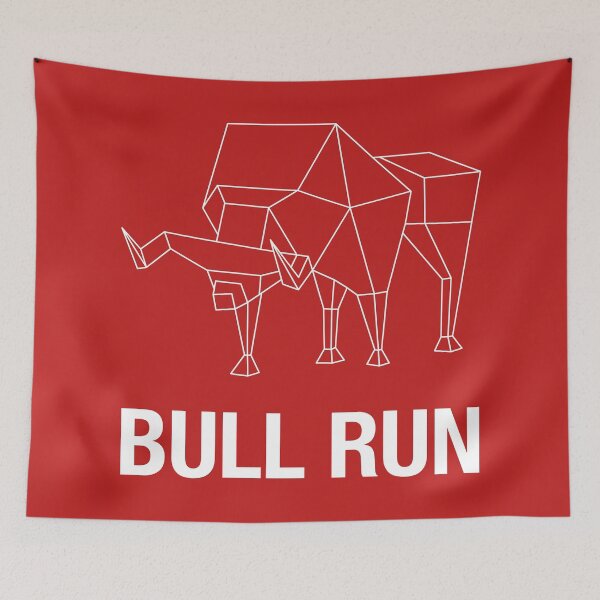 Item preview, White bull run for online retail traders designed and sold by cinemadnesshirt.