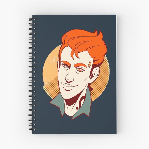Item preview, Atlas Rhys in warm colors on a dark background | Borderlands fan art designed and sold by warmfuzzylogic.