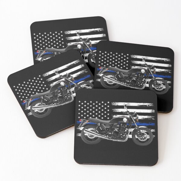 Item preview, Motorcycle with thin blue line flag designed and sold by motorzycle.