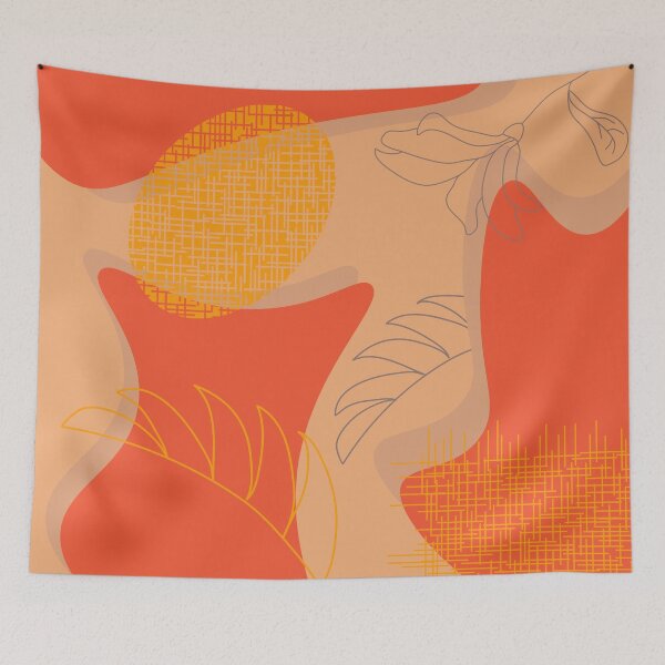 Item preview, Yellow grid on red designed and sold by Iryna Pakhomova.