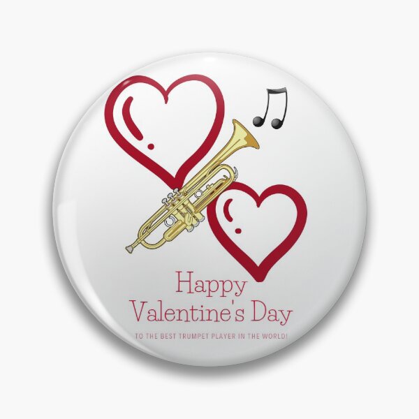 Item preview, Happy Valentine's Day - To the best Trumpet Player in the World! - Dark Red designed and sold by glide-products.