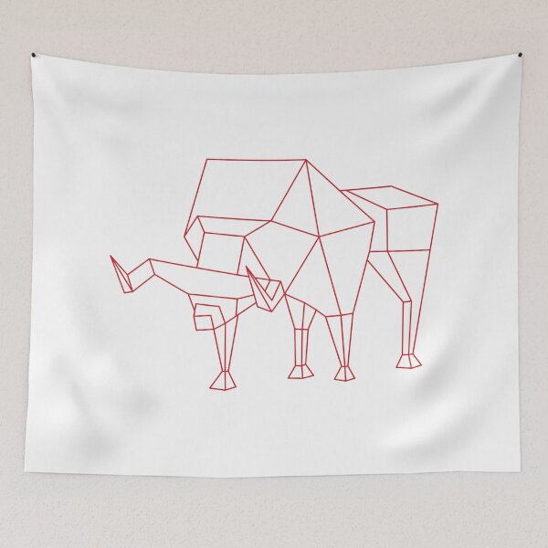 Item preview, Cubist Red bull run no text for online retail traders designed and sold by cinemadnesshirt.