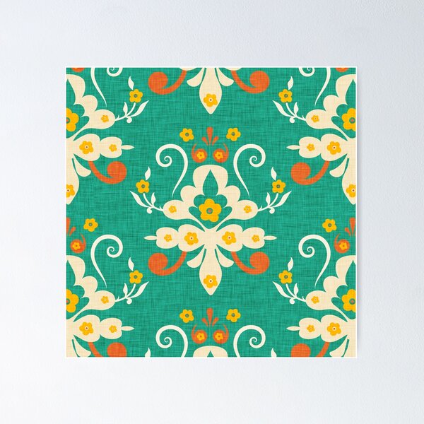 Item preview, Modern Damask Green Teal designed and sold by susycosta.