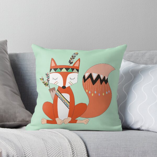 Item preview, Cartoon Tribal Fox With Arrows and Feathers designed and sold by peacockcards.