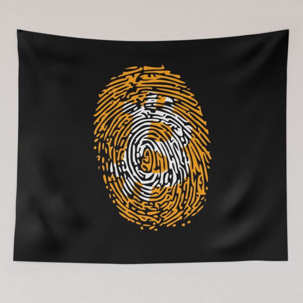 Item preview, Bitcoin BTC Fingerprint Cryptocurrency designed and sold by mBshirts.