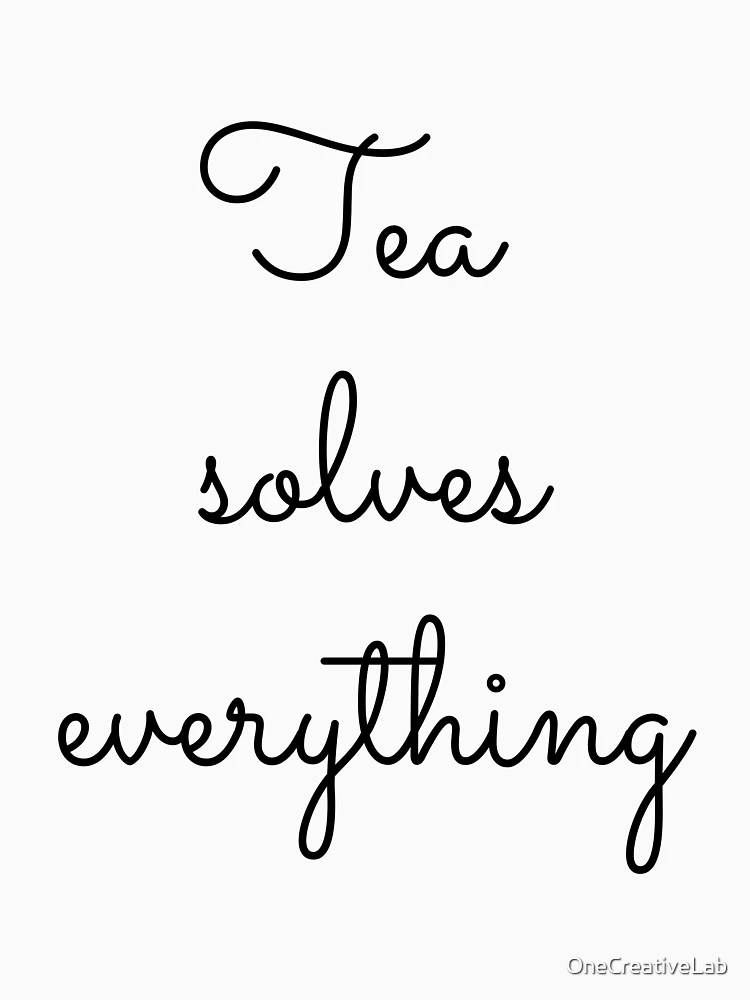 Thumbnail 4 of 4, Fitted V-Neck T-Shirt, Tea solves everything 2 designed and sold by OneCreativeLab.