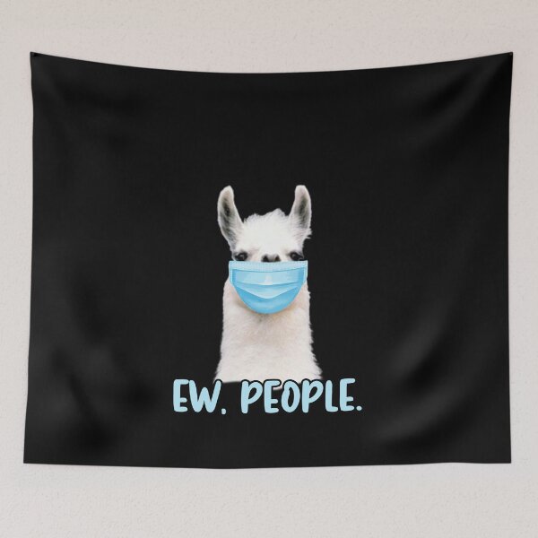Item preview, EW. People. Alpaca Pandemic Mouthguard Llama Motif designed and sold by redshirtz.