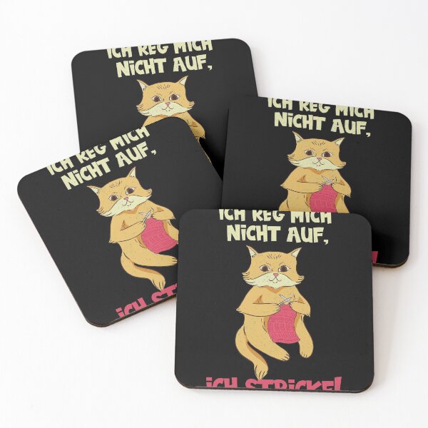 Item preview, I go knitting - cats crochet wool thread motif designed and sold by redshirtz.