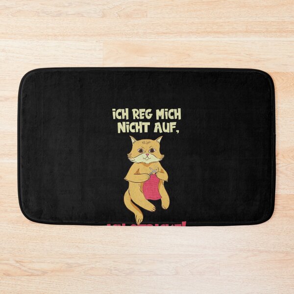 Item preview, I go knitting - cats crochet wool thread motif designed and sold by redshirtz.