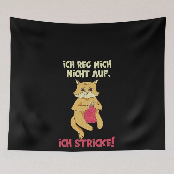 Item preview, I go knitting - cats crochet wool thread motif designed and sold by redshirtz.
