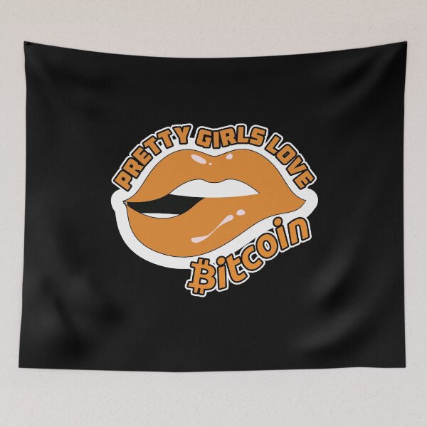 Item preview, Pretty GIrls Love Bitcoin BTC Cryptocurrency Women designed and sold by mBshirts.