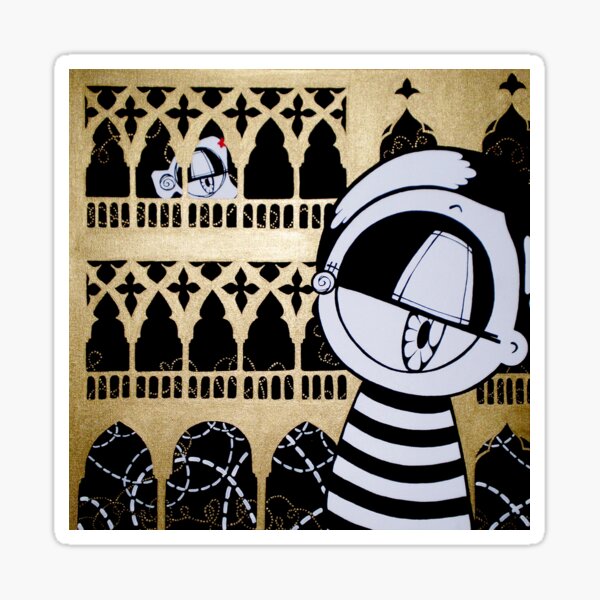 Looks in Venice kawaii street pop artwork Sticker