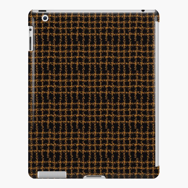 Black-Orange Plaid Pattern iPad Snap Case