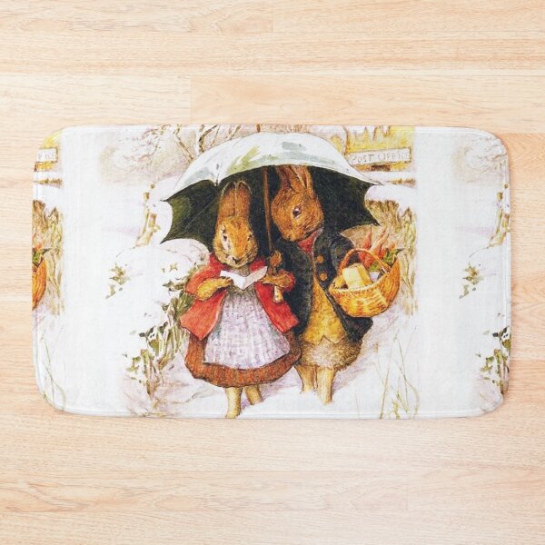 Item preview, Mr and Mrs Rabbit in the snow - Beatrix Potter designed and sold by Vintage Designs +.