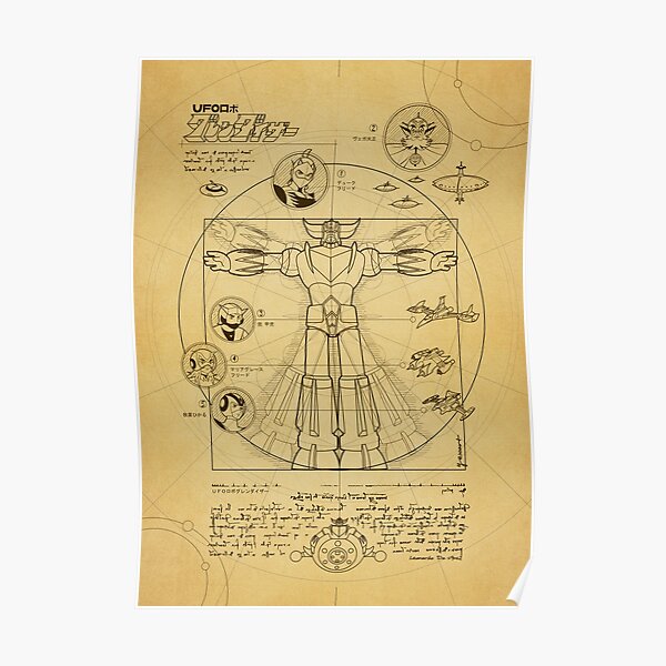 189 Grendizer DaVinci Poster