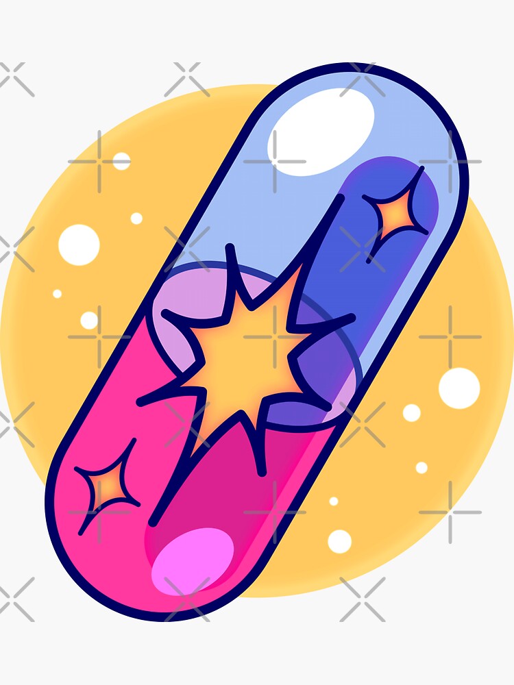 Magic Pill, medication and self-care Sticker for Sale by warmfuzzylogic