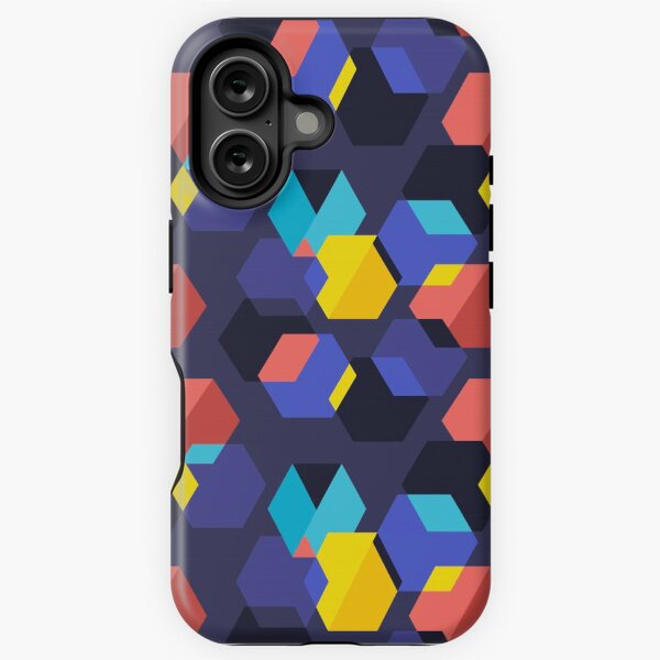 Vista previa del artículo con la obra «Patrón de hexágono moderno geometría colorido transparente», diseñado y vendido por bestoffers.