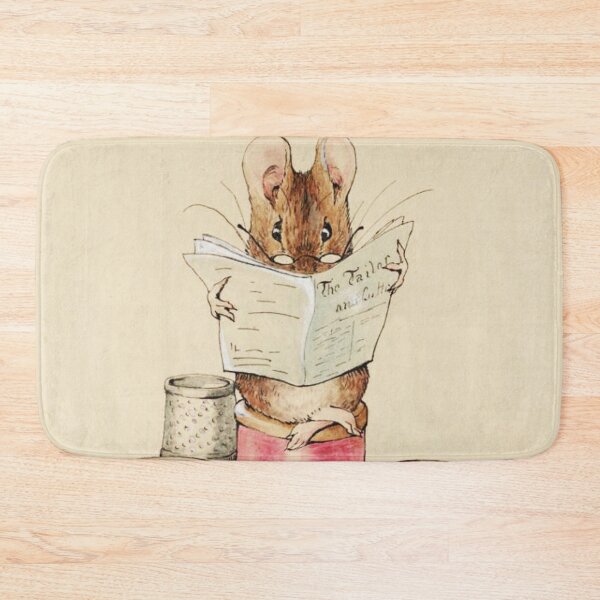 Item preview, Little mouse reading atop a spool - Beatrix Potter designed and sold by Vintage Designs +.