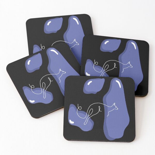 Item preview, Blue Line Art Kangaroo designed and sold by KyraSchwedersky.