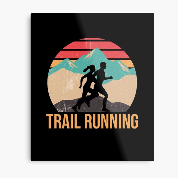 Trail Running Metal Print