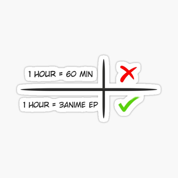 Anime 1 Hour Stickers Redbubble - roblox sucks song 1 hour
