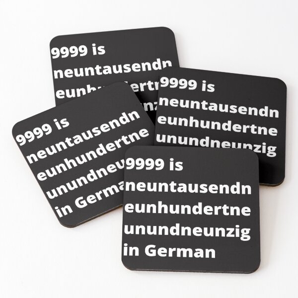 Item preview, 9999 is neuntausendneunhundertneunundneunzig in German designed and sold by obinrebel.