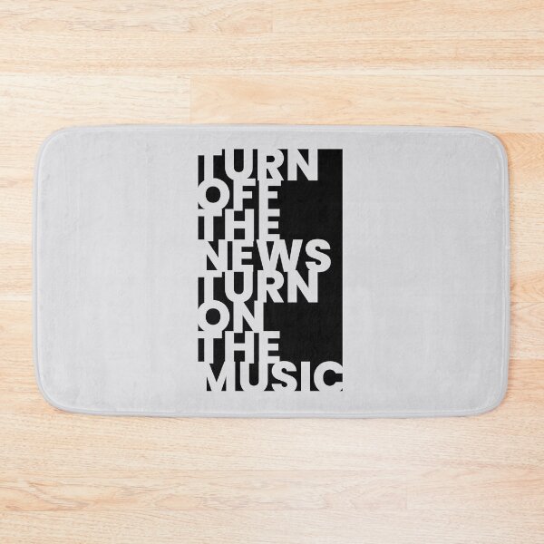 Item preview, Music lettering quote. Turn off the news turn on the music. designed and sold by paulo silveira.