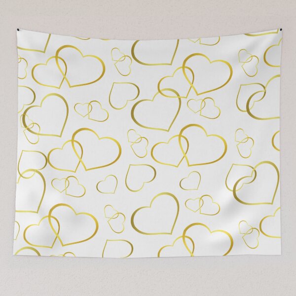 Item preview, heart pattern outlines overlapping, nice gift idea for women, valentine's day pattern designed and sold by Kirei-Lily.