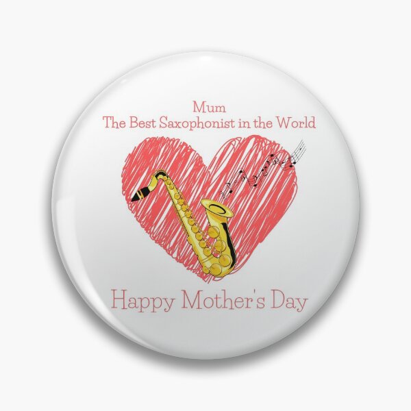 Item preview, Mother's Day - The Best Saxophonist in the World! - Red Heart designed and sold by glide-products.