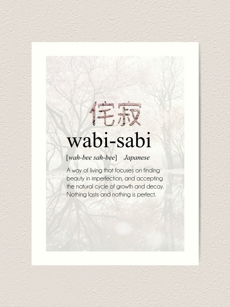 Lámina artística «Definición de Wabi-sabi, hermosa palabra japonesa,  impresión de fotografía de Sakura» de EnchantedWishes | Redbubble