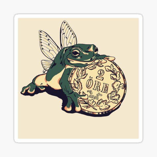 Demetree the flying frog Sticker