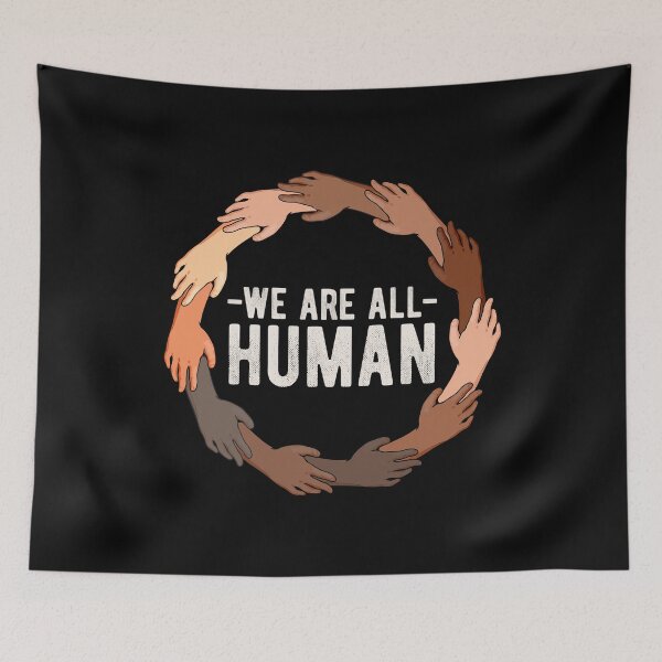 Item preview, We Are All Human Black Lives Matter Inspirational Equality Different Skin Colors Hand Making a Circle  designed and sold by alenaz.