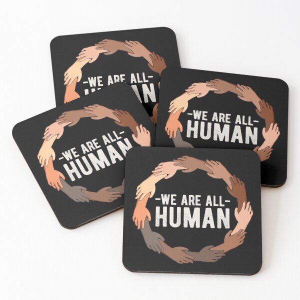 Item preview, We Are All Human Black Lives Matter Inspirational Equality Different Skin Colors Hand Making a Circle  designed and sold by alenaz.