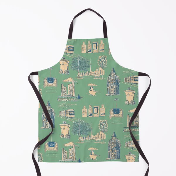 Item preview, Toronto Toille de Jouy - Jade and Blue designed and sold by Quick Brown Fox Canada.