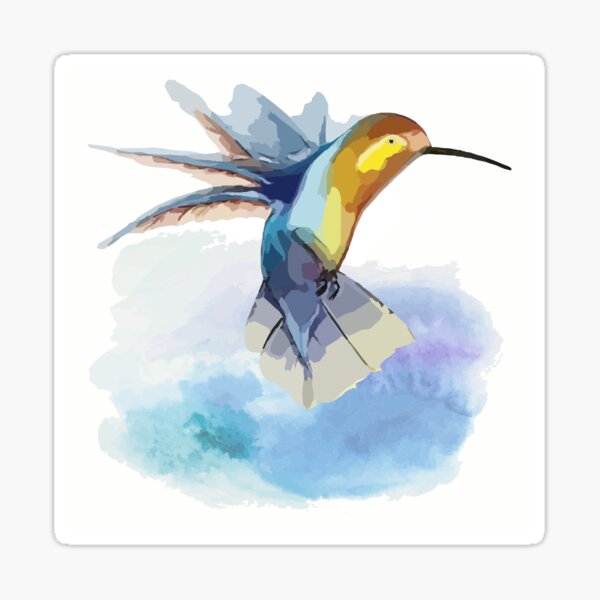 Hummingbird watercolor Sticker